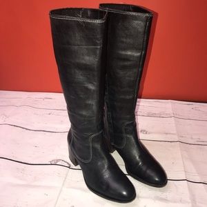 Black Leather Geox Women’s Boots - 7.5